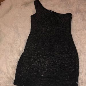 Sparkly black and sliver mini dress